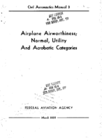 CAM 3 Airplane Airworthiness Normal Utility And Acrobatic Category 1959 March