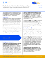 What Do Americans Think About Federal Tax Options to Support Transportation Results from Year Twelve of a National Survey Brief