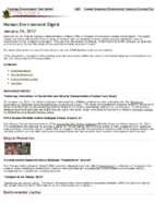 Human Environment Digest January 26 2017
