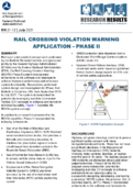 Rail Crossing Violation Warning Application  Phase II Research Results