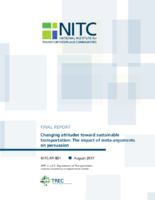 Changing attitudes toward sustainable transportation The impact of metaarguments on persuasion