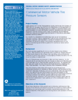 Commercial Motor Vehicle Tire Pressure Sensors