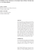 A Review of the Literature on the Social Cost of Motor Vehicle Use in the United States