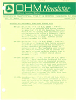 Office of Hazardous Materials Newsletter August 1974