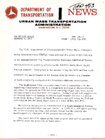 Department of Transportation News Urban Mass Transportation Administration UMTA 13574