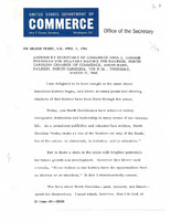 Secretary of Commerce John T Connor Speeches April 1966