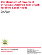 Development of Pavement Structural Analysis Tool PSAT for Iowa Local Roads