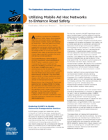 Utilizing Mobile Ad Hoc Networks to Enhance Road Safety