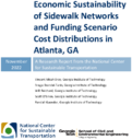 Economic Sustainability of Sidewalk Networks and Funding Scenario Cost Distributions in Atlanta GA