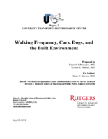 Walking frequency cars dogs and the built environment