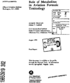 Role of Metabolites in Aviation Forensic Toxicology