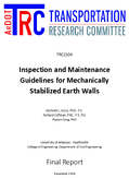Inspection and Maintenance Guidelines for Mechanically Stabilized Earth Walls