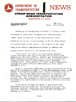 Department of Transportation News Urban Mass Transportation Administration UMTA 1174