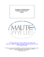 Evaluation of special surface treatment aged using UV phase I