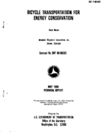Bicycle Transportation for Energy Conservation