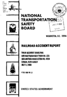 Interstate Commerce Commision Report of the Accident  Investigation Occuring on the AMTRAK TRAIN LINDEN NJ