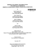 Highway planning and operations for the Dallas district  freeway operations under congested conditions  summary