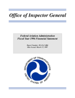 Federal Aviation Administration Fiscal Year 1996 Financial Statement