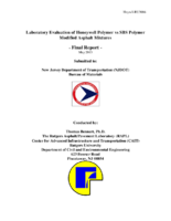 Laboratory Evaluation of Honeywell Polymer vs SBS Polymer Modified Asphalt Mixtures