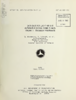 Data Base for LightWeight Automotive Diesel Power Plants Volume II Discussion and Results