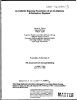 InVehicle Signing Functions of an InVehicle Information System