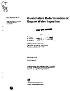 Quantitative Determination of Engine Water Ingestion