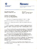 Secretary Card Announces Selection of Three Proposals for Light Rail Demonstrations