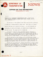 Remarks by US Secretary of Transportation John A Volpe to the Cargo Security Conference