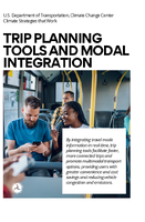 US Department of Transportation Climate Change Center Climate Strategies That Work Trip Planning Tools and Modal Integration