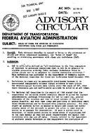 AC 0030 Rules of Thumb for Avoiding or Minimizing Encounters with  Clear Air Turbulence