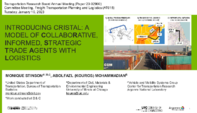 Introducing CRISTAL A Model of Collaborative Informed Strategic Trade Agents With Logistics Presentation