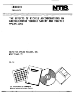 The Effects of Bicycle Accommodations on BicycleMotor Vehicle Safety Traffic Operations