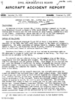 Investigation of Aircraft Accident AMERICAN AIRLINES INC NEW HAVEN CONNECTICUT 19580301