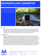 A RiskBased Framework for Optimizing Inspection Planning of Utah Culverts Research Brief