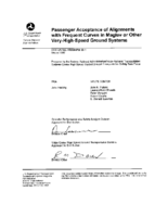Passenger Acceptance of Alignments with Frequent Curves in Maglev or Other VeryHighSpeed Ground Systems