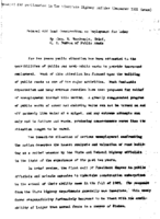 Federal Aid Road Construction as Employment for Labor