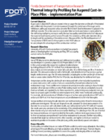 Thermal integrity profiling for augered castinplace piles  implementation plan  summary