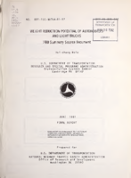 Weight Reduction Potential of Automobiles and Light Trucks 1980 Summary Source Document