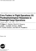 Crew factors in flight operations VII  psychophysiological responses to overnight cargo operations