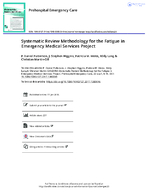 Systematic Review Methodology for the Fatigue in Emergency Medical Services Project