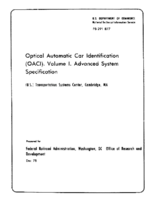 Optical Automatic Car Identification OACI  Volume 1 Advanced System Specification