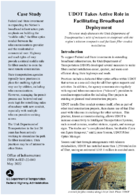 UDOT Takes Active Role in Facilitating Broadband Deployment case study