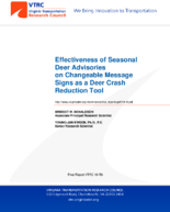 Effectiveness of Seasonal Deer Advisories on Changeable Message Signs as a Deer Crash Reduction Tool