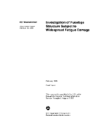 Investigation of Fuselage Structure Subject to Widespread Fatigue Damage