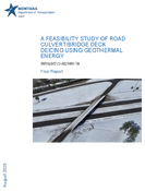 A Feasibility Study of Road CulvertBridge Deck Deicing Using Geothermal Energy