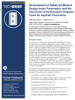 Development of Balanced Mixture Design Index Parameters and the Flex Suite of Performance Analysis Tools for Asphalt Pavements TechBrief