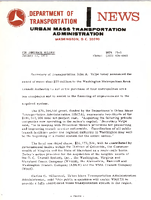 Department of Transportation News Urban Mass Transportation Administration UMTA 733
