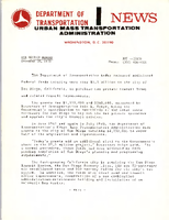 Department of Transportation News Urban Mass Transportation Administration DOT 25870