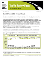 Seat Belt Use in 2023  Overall Results Traffic Safety Facts  Research Note
