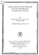 Some Recent Developments in RadioControlled Flight and Landing